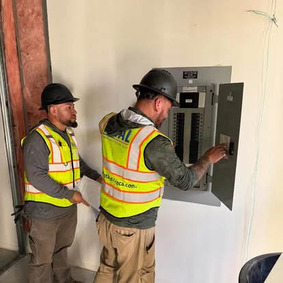 Total Plumbing Air Electric technician on the job